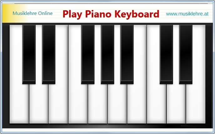 Piano Keyboard Online Tastatur-Layout