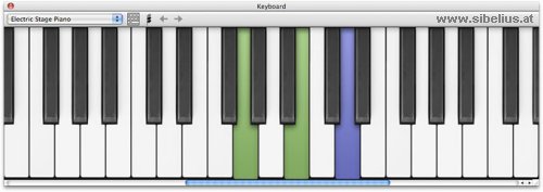 Für alle, die der Notation eine Klaviatur oder ein Gitarrengriffbrett vorziehen, sind diese wunderschönen neuen Fenster genau das Richtige. Klicken Sie einfach auf die Tasten oder auf die Bünde, um Noten und Akkorde einzugeben 