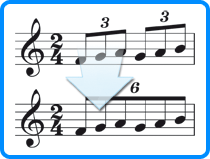 Tuplets plug-in - Split, join and modify tuplets, e.g. turn two triplets into a sextuplet, or a sextuplet into a quintuplet. Many other plug-ins now work with tuplets, too.